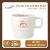 Cốc trang trí cún con đeo khăn