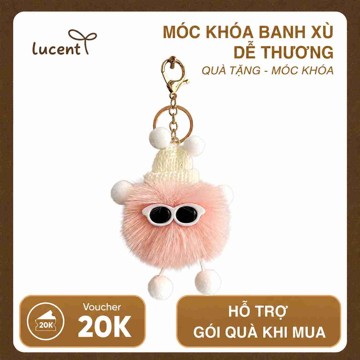 Móc khóa Banh xù cute