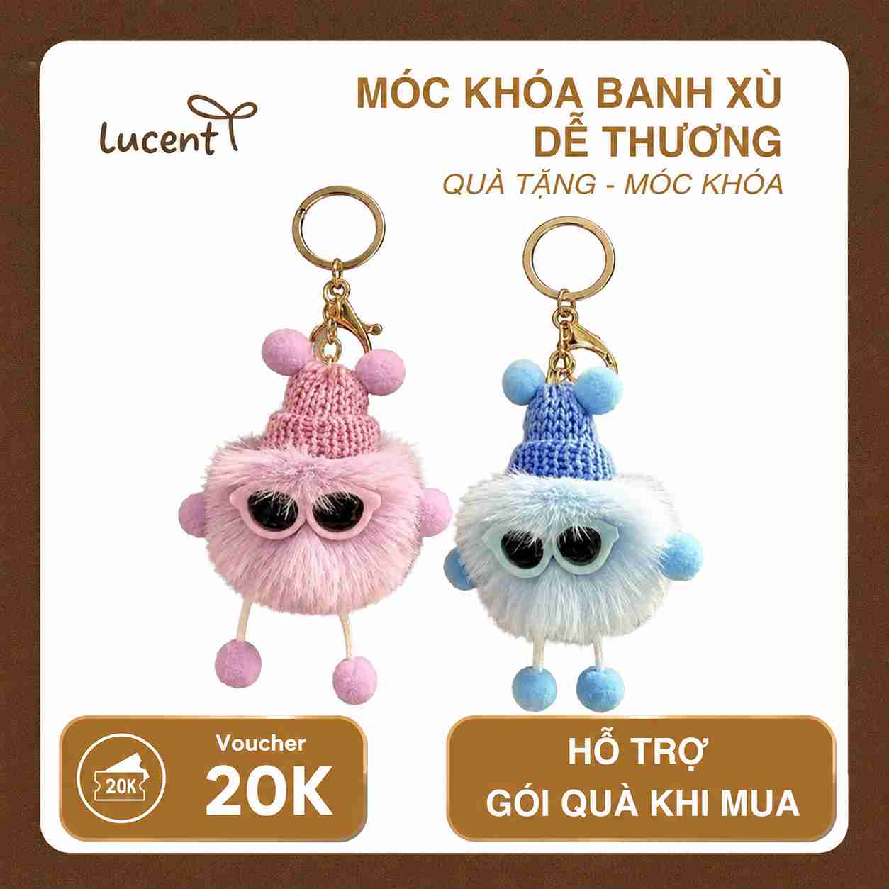 Móc khóa Banh xù dễ thươngg