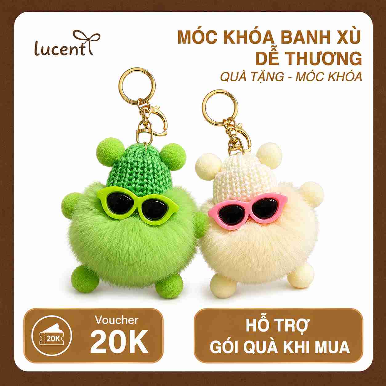 Móc khóa Banh xù dễ thươnggg